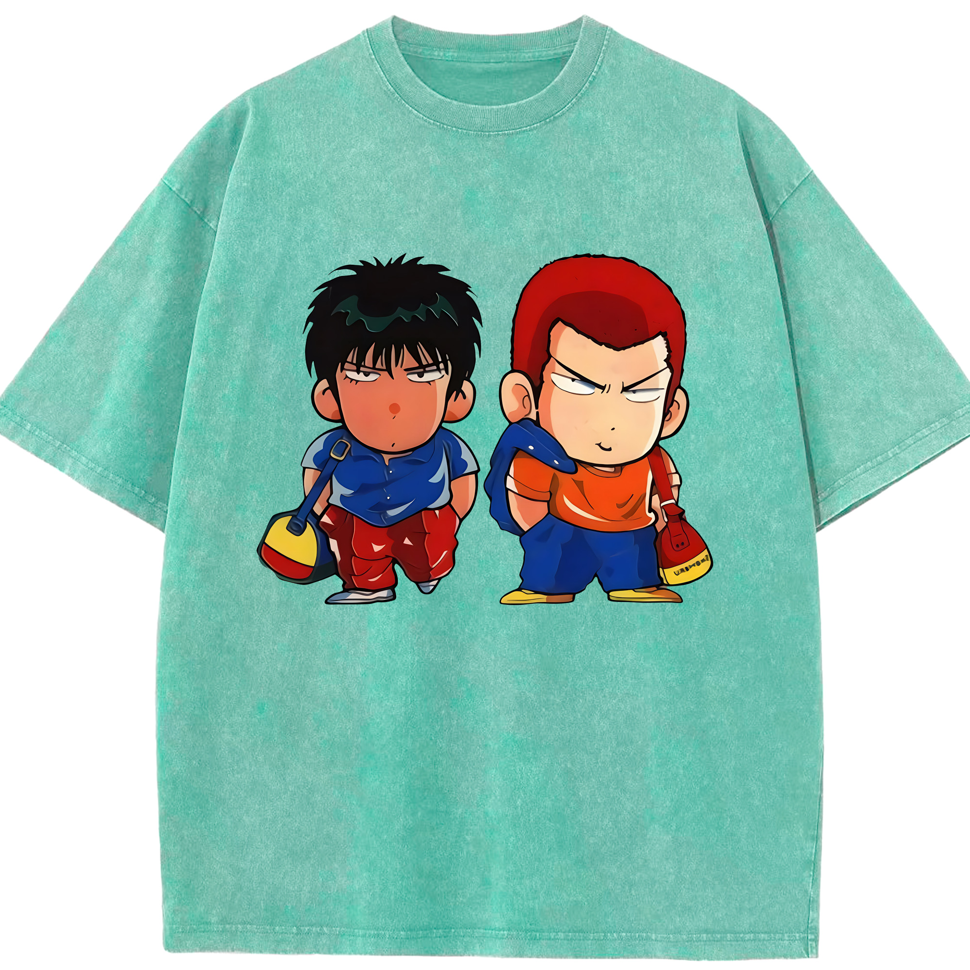 （画像用） SLAM DUNK／スラムダンク 綿100% ヴィンテージ風 半袖Tシャツ（フロントプリント）